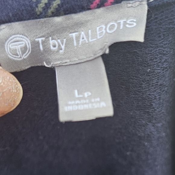 Nwot T by Talbots Blue Plaid Full Zip Jacket  Lp - Picture 6 of 13
